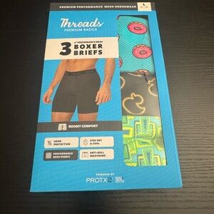 Premium Basics Men's Boxer Briefs - Black, Blue, Green